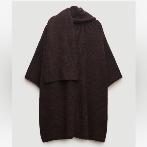 Zara blogger favorite knit cardigan with scarf - Picture 7 of 8